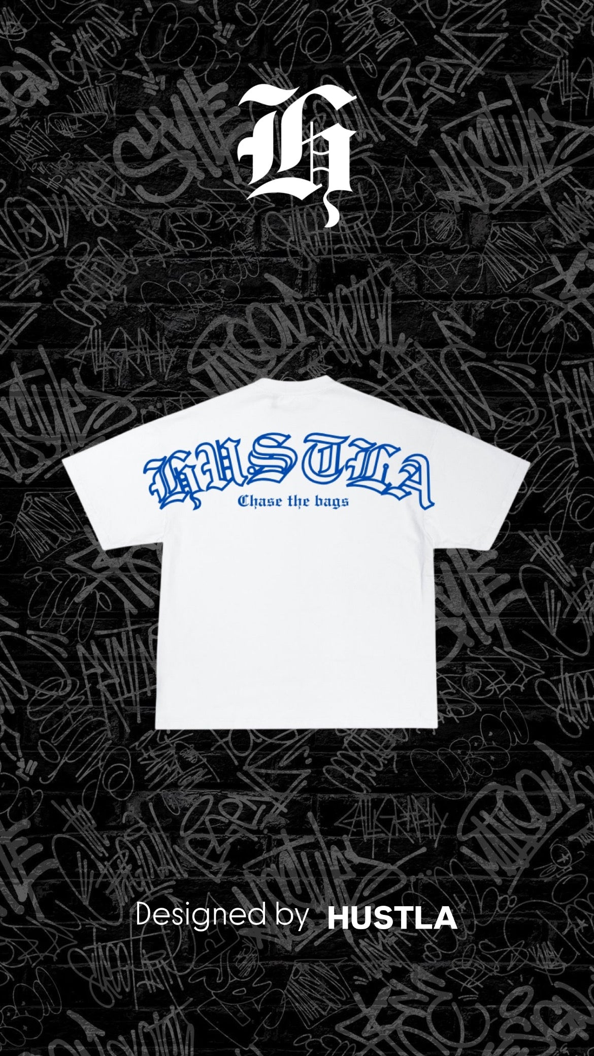 White HUSTLA TEE