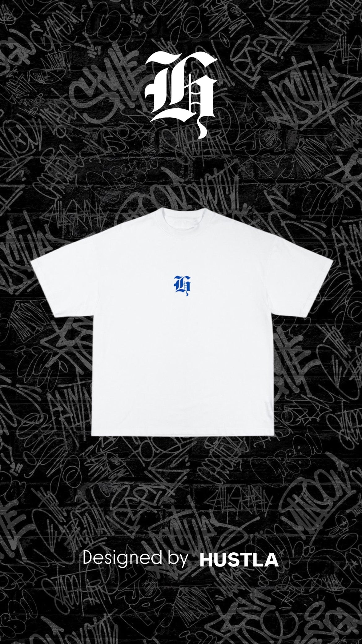 White HUSTLA TEE
